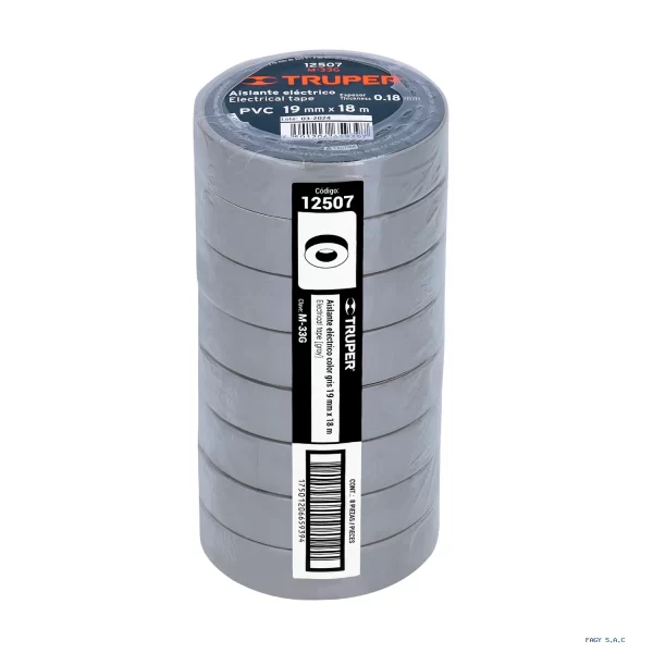 cinta-de-aislar-de-18-m-x-19-mm,-gris,-truper-12507